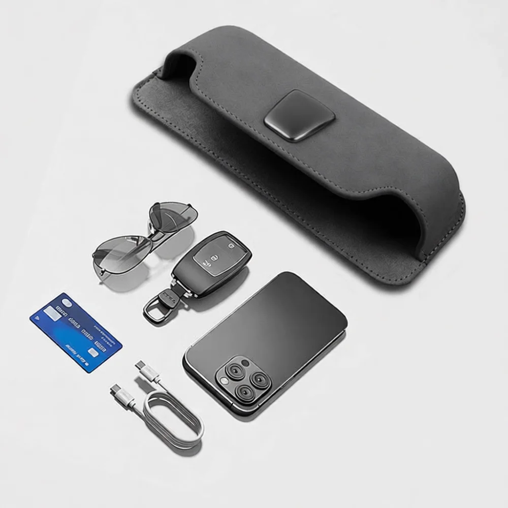 Phone Accessories Receipt - Auto-Mittelkonsolen-Organizer aus Wildleder, Aufbewahrungsbox, Multifunktionaler Handyhalter,