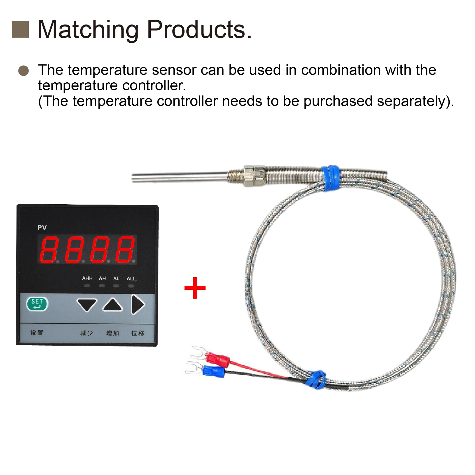K-Type Thermocouple 0-600C Shielded Wire Length Customized Stainless Steel Metal Probe Temperature Sensors