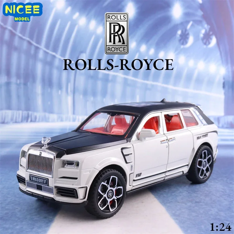 

1:24 Rolls-Royce Cullinan MASORY SUV Alloy Diecasts Toy Vehicles Metal Toy Car Model Sound Light Collection Kids Toy A474