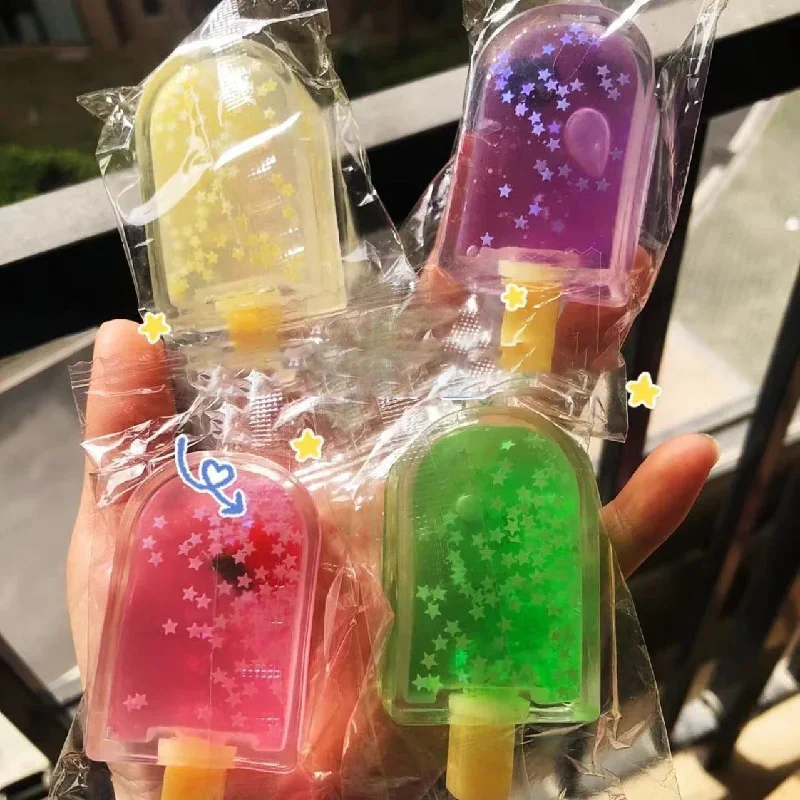 Zufällig 1 Stück Mochi Taba Squishy Glitzer Popsicle Stick Flauschiges Eis Zappeln Kinderspielzeug Süßigkeiten Pudding Dessert Mädchen Geburtstagsgeschenk