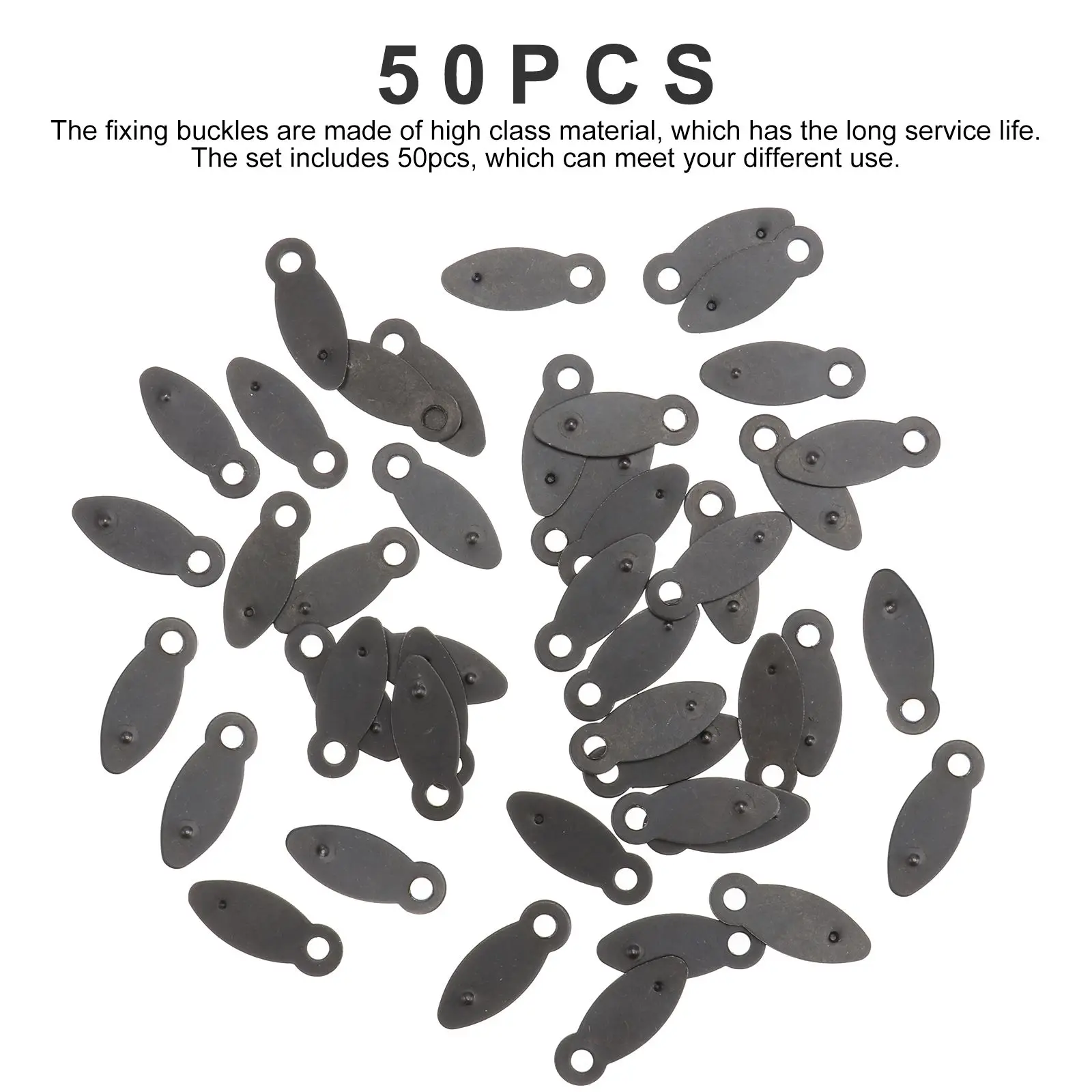 50 Pcs Photo Frame Back Panel Buckle Fixing Clips Black Iron Hardware Accessories Picture Frame Fixtures Long Service Life