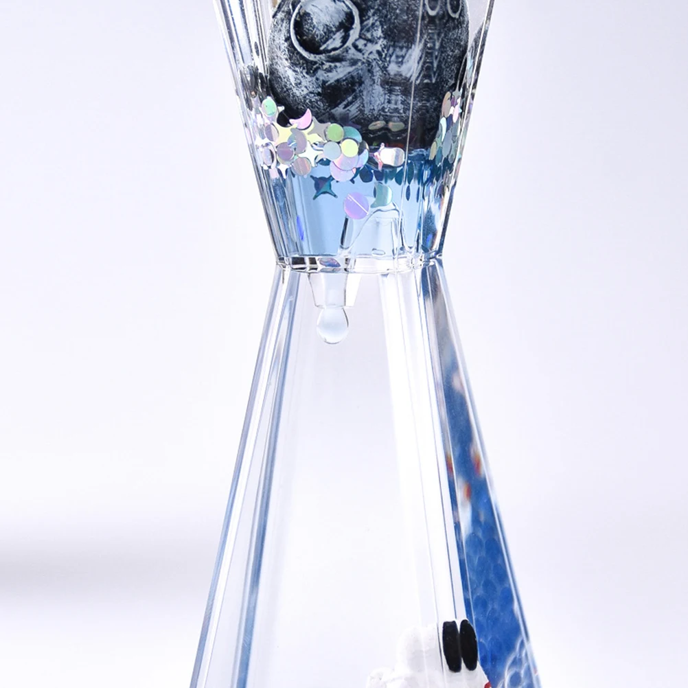 

Thickened Astronaut Hourglass Ornament Liquid Sand For Desk Household Decorative Timer Repeated Use Display