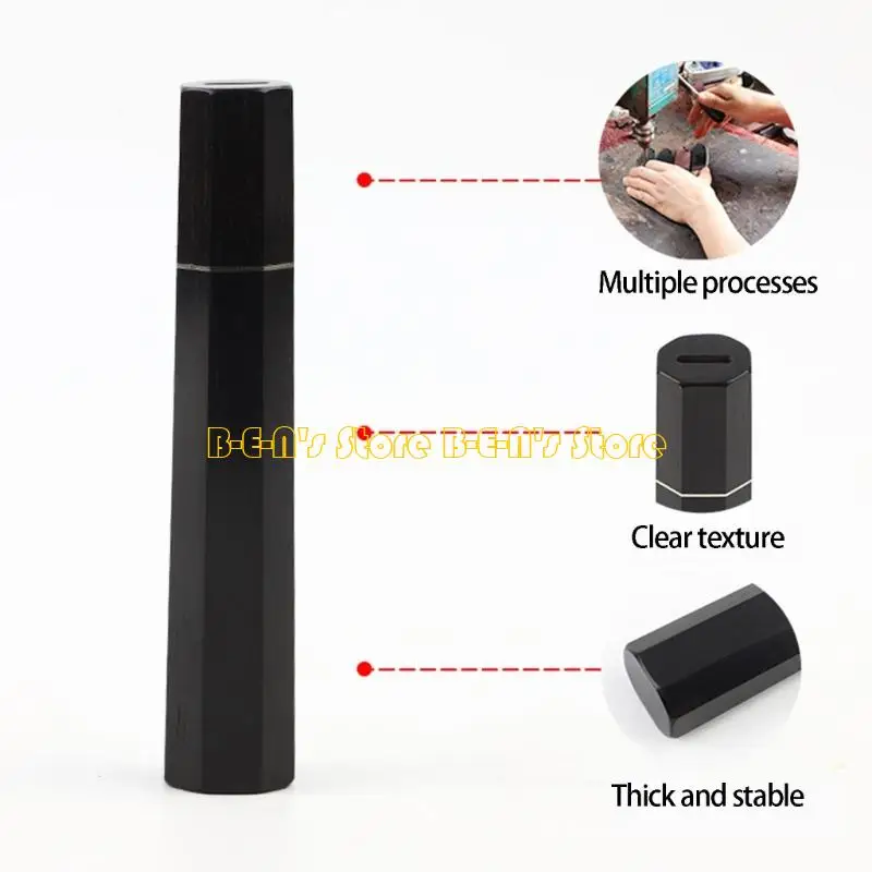 Y1AD Black Sandal Octagonal Handle Copper Ringing For Professional Tools