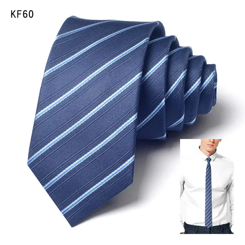 Three Color Striped Blue Fine Striped Starry Sky Gray Tie For Men's Korean 6Cm Narrow Shirt Academic Style Business Necktie