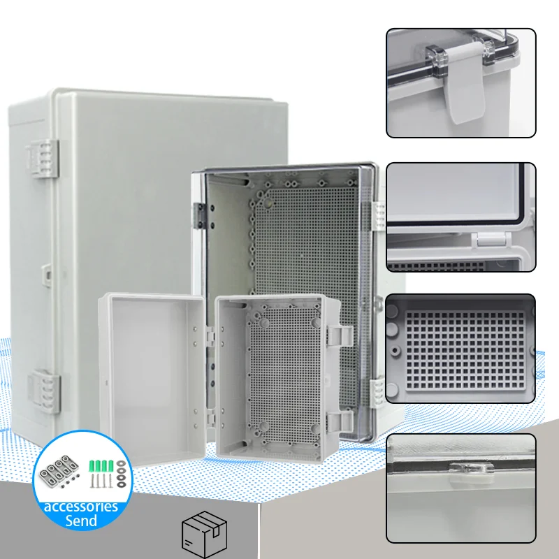 IP66 Electrical Plastic Enclosure ABS Power Junction Box Outdoor Waterproof Distribution Box for Electric Instrument Project