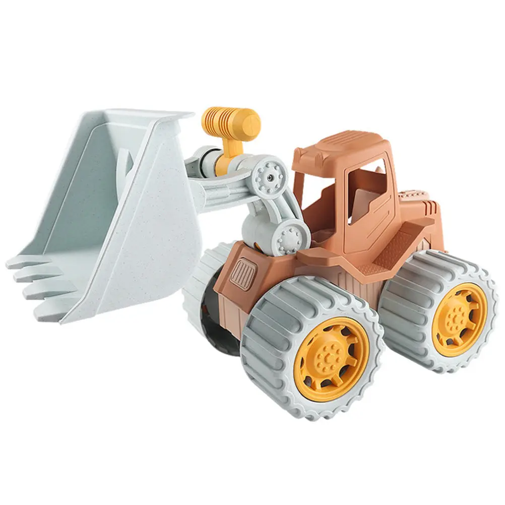 

Набор строительной техники для малышей: Бульдозер-толкатель, развивающая креативная инерционная машинка для игр на пляже