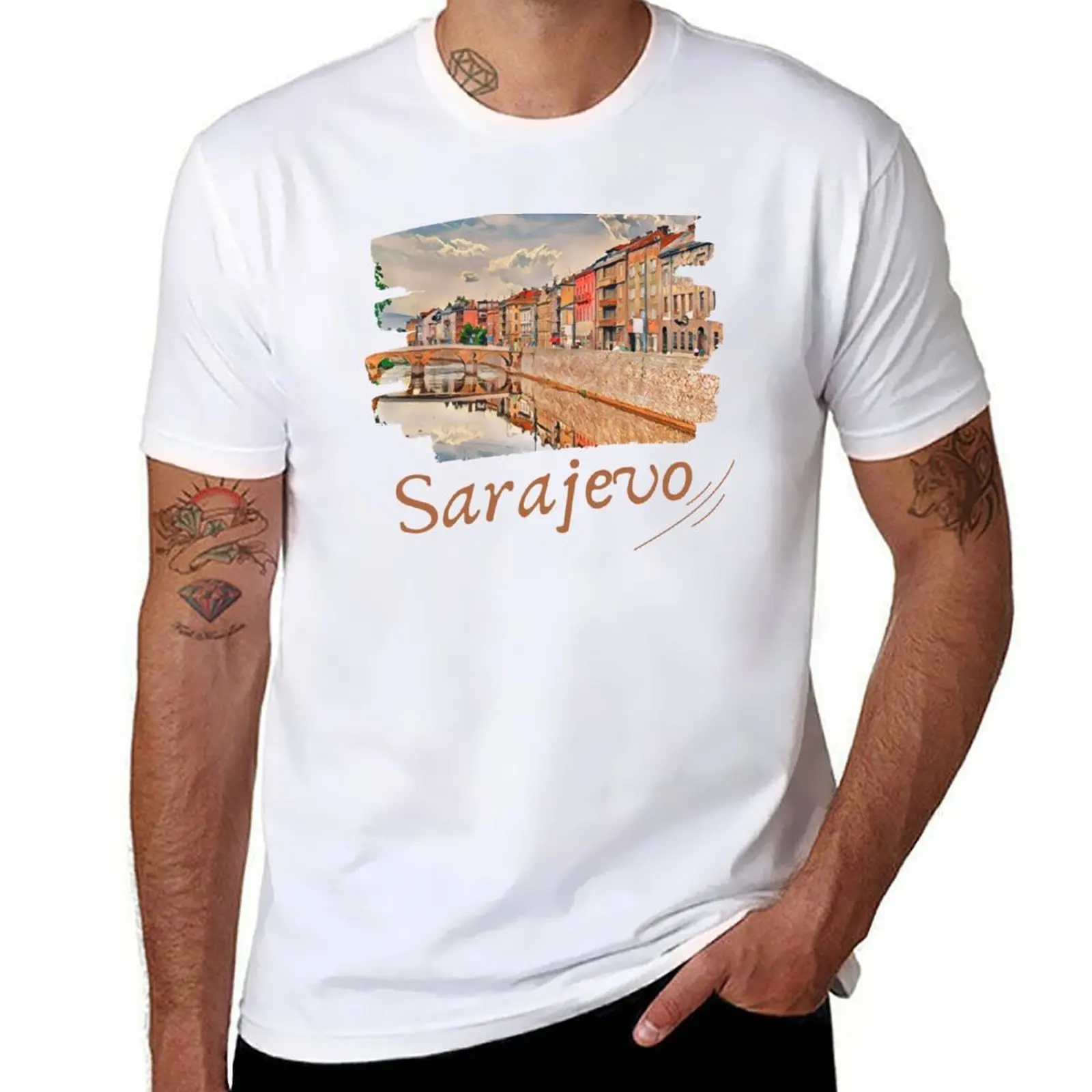 

Bosnia and Herzegovina, Sarajevo T-Shirt cotton t shirts man 100% printed t shirts for man T-Shirt