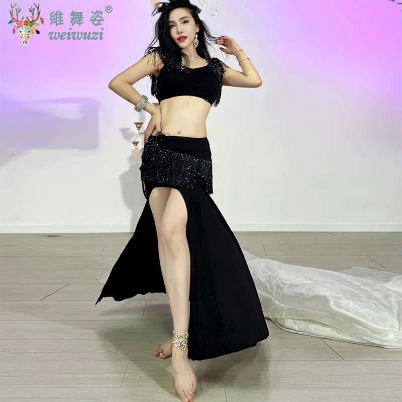 ベリーダンス衣装セット ウェア 衣装 スカートとトップス 2点セット 大人女性 ステージパフォーマンス 練習用 ワークスーツ 服 スーツ