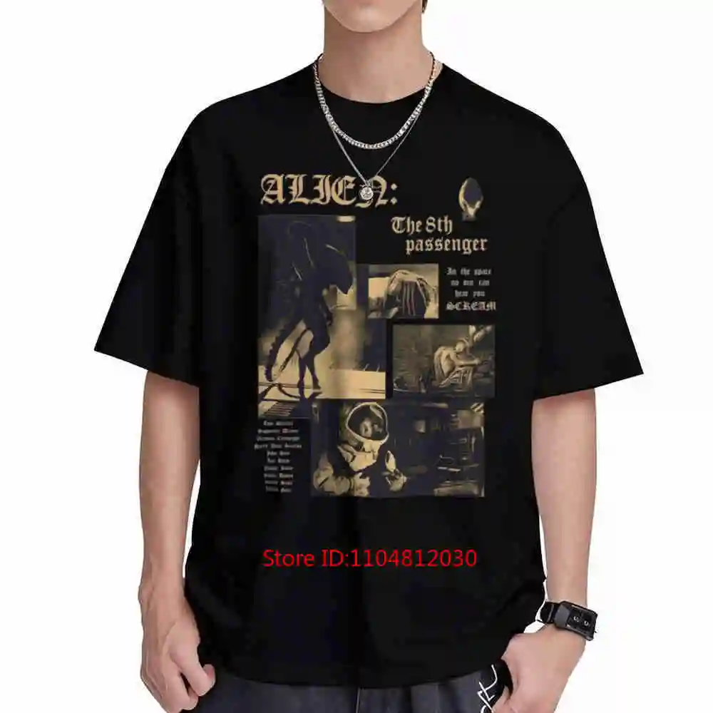Alien Xenomorph Ellen Ripley Sci-Fi Horror Short Sleeve Tee 100% Cotton T-Shirt