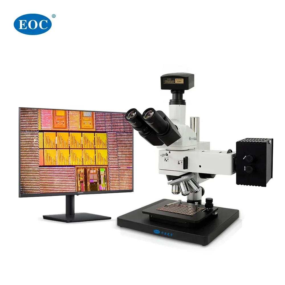 EOC High Quality Metallographic Microscope Binoculars with Trinocular Drawtube Optical Lenses for Laboratory Use Metallurgical