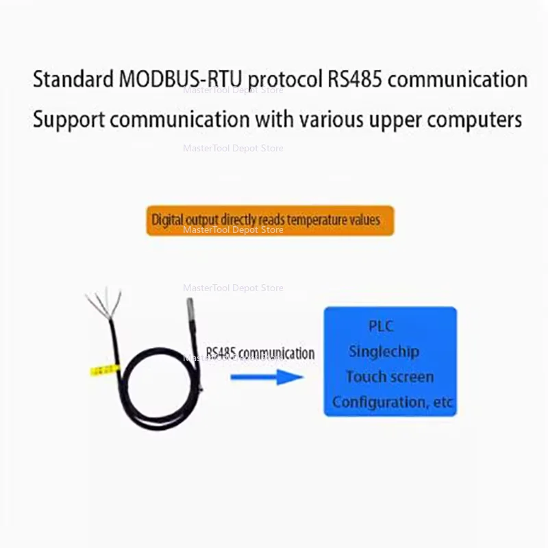 Integrated temperature sensor RS485 high-precision DS18B20 imported digital water temperature measurement RSDS18D