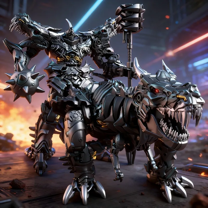 

Официальная игрушка-трансформер Hasbro: Оптимус Прайм из сплава стали, версия из фильма, лидер динозавров, Тираннозавр Рекс