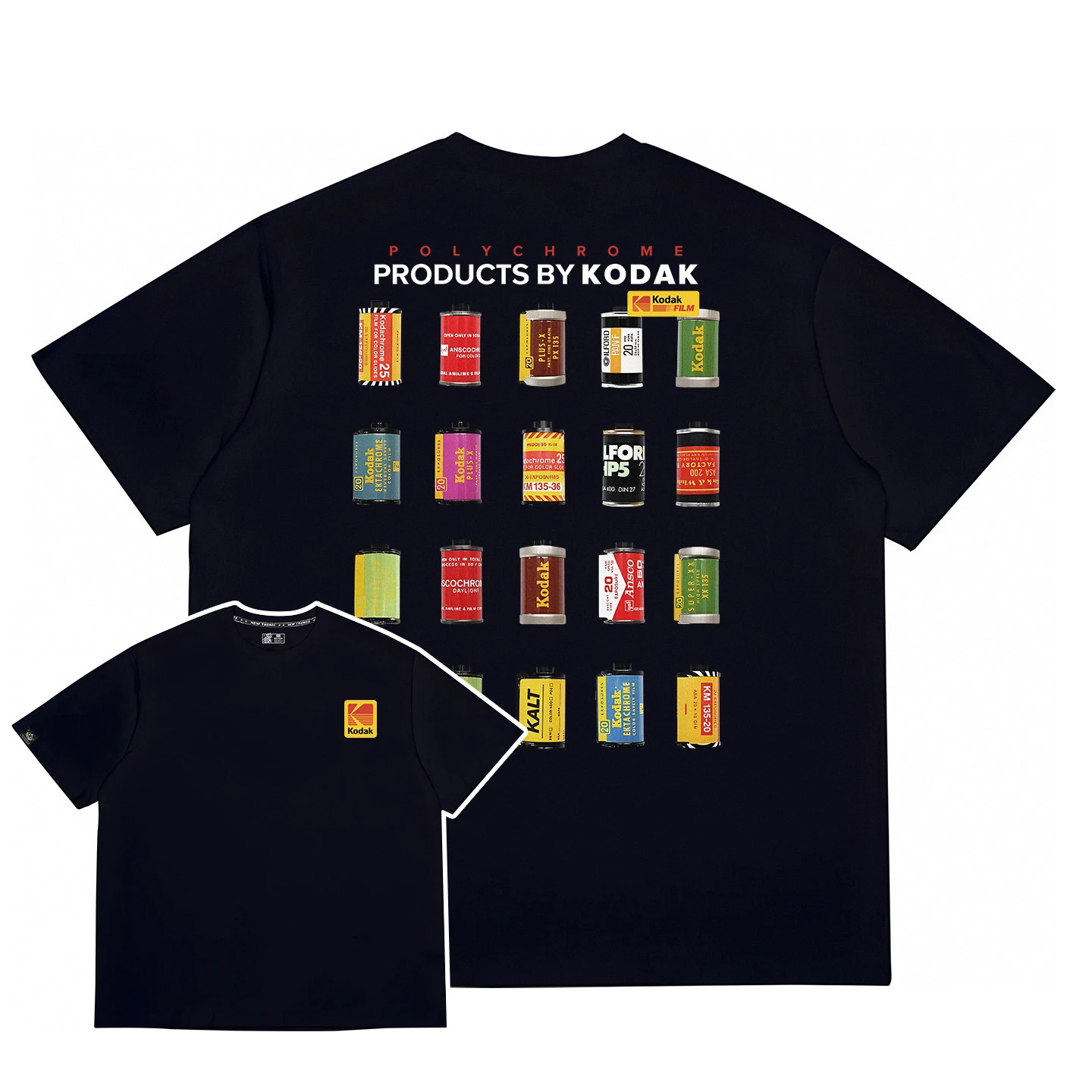 Summer Pure Cotton T-shirt Hip-hop Style Kodak 2026 New Printed T-shirt for Men Women Unisex Harajuku Style Short Sleeve Tops