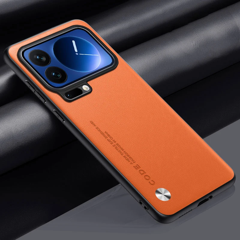 حافظة صلبة مقاومة للصدمات من جلد البولي يوريثان الفاخر لهاتف Xiaomi 17 Pro Max