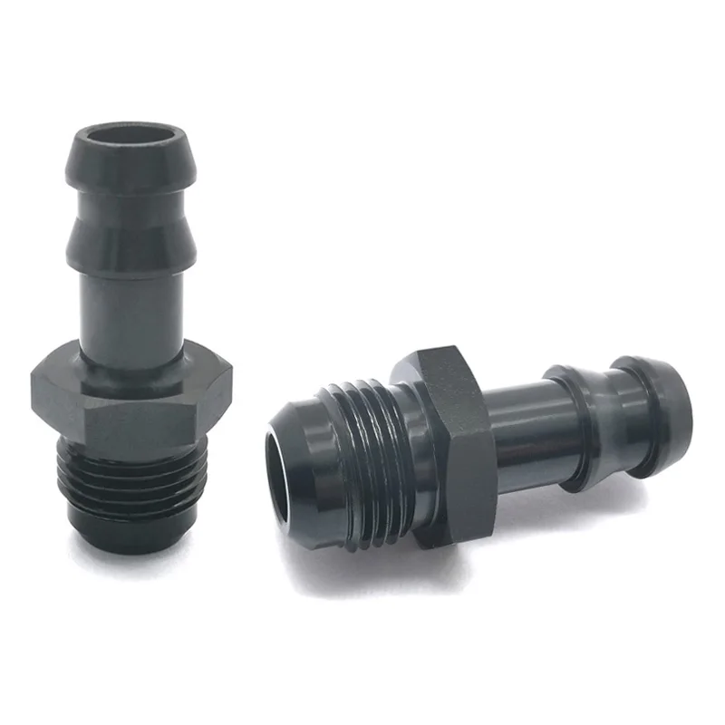 New style Black aluminum AN8 to 1/2 adapter and fitting ring fuel pressure regulator hose barb Fuel line connectors