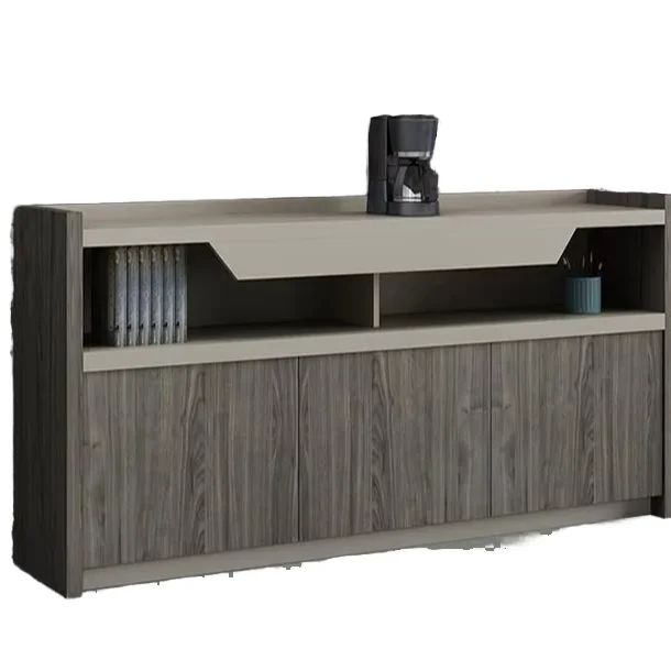 *Simple Modern Office Furniture Low Wooden Side Cabinet with Three or Four Doors for Tea & File Organization