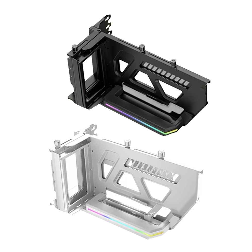 

Вертикальное крепление для видеокарты, вертикальный держатель для видеокарты, совместимость с PCIE 4.0 для RTX4090 RX7900, регулируемая длина для корпусов E-ATX; ATX; Micro ATX