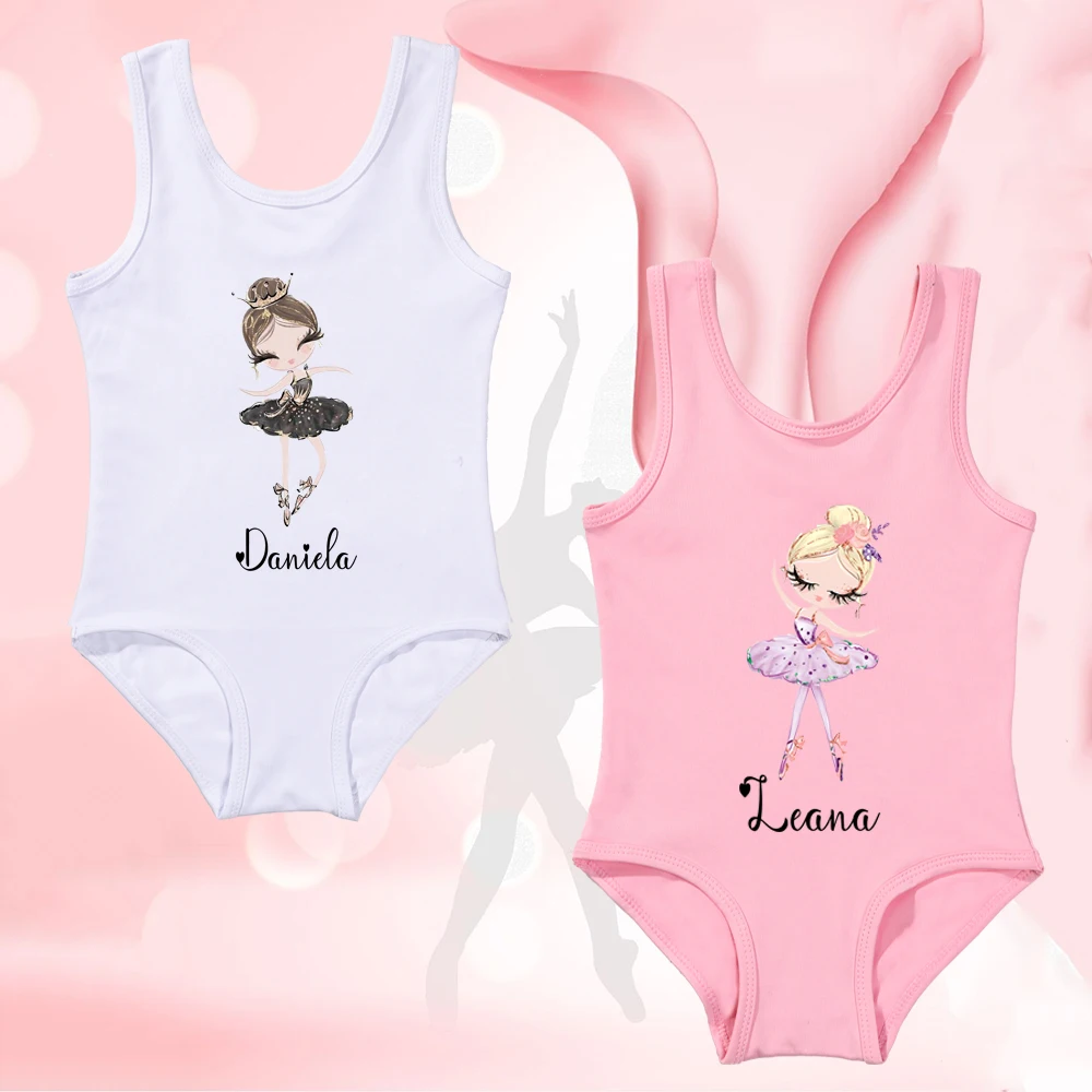 Personalised Girls Ballet Leotard Little Dancer Tee Princess Ballerina Shirt Girls Gymnastics Leotard Dance Recital Outfit