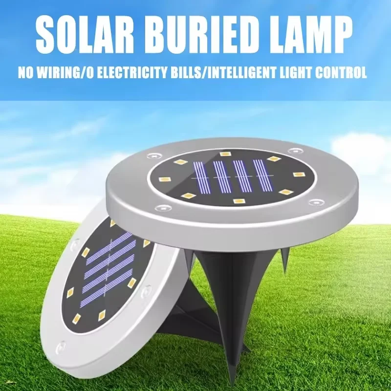 

8 Led Solar Garden Light Custom Decoration Porch Decor Yard Lawn Wall In-Ground Waterproof Full Sphere Power For Trees Landscape