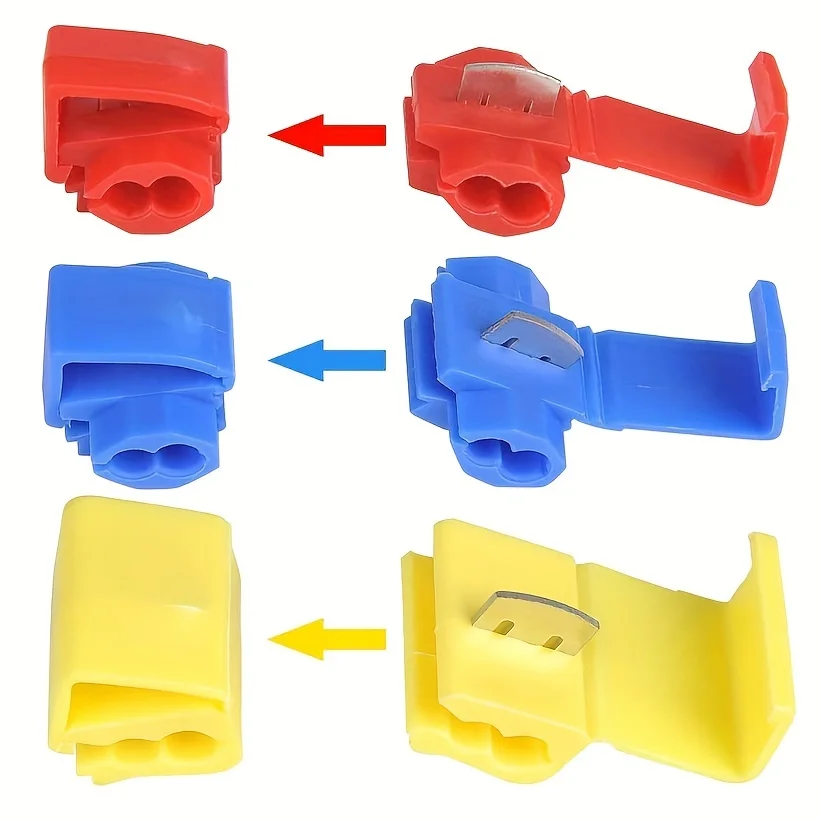 Multiple Quick Connectors Set - 30/50/100/60/120pcs Bagged & Boxed Red Yellow Blue Colors for Various Purposes