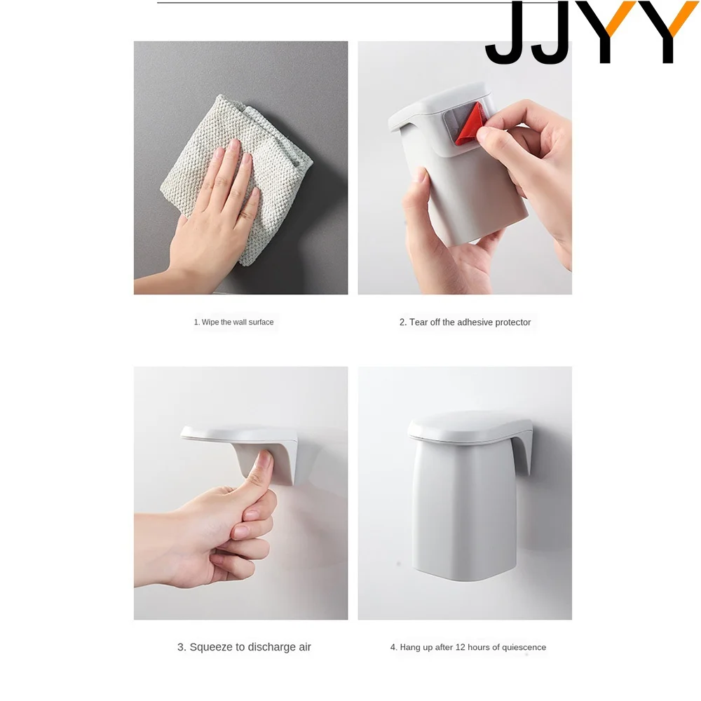 Magnetic Suction Mouthwash Cup Wall Mounted Magnet Toothbrush Holder for Home Bathroom Shower Drain Rack Brushing Accessories