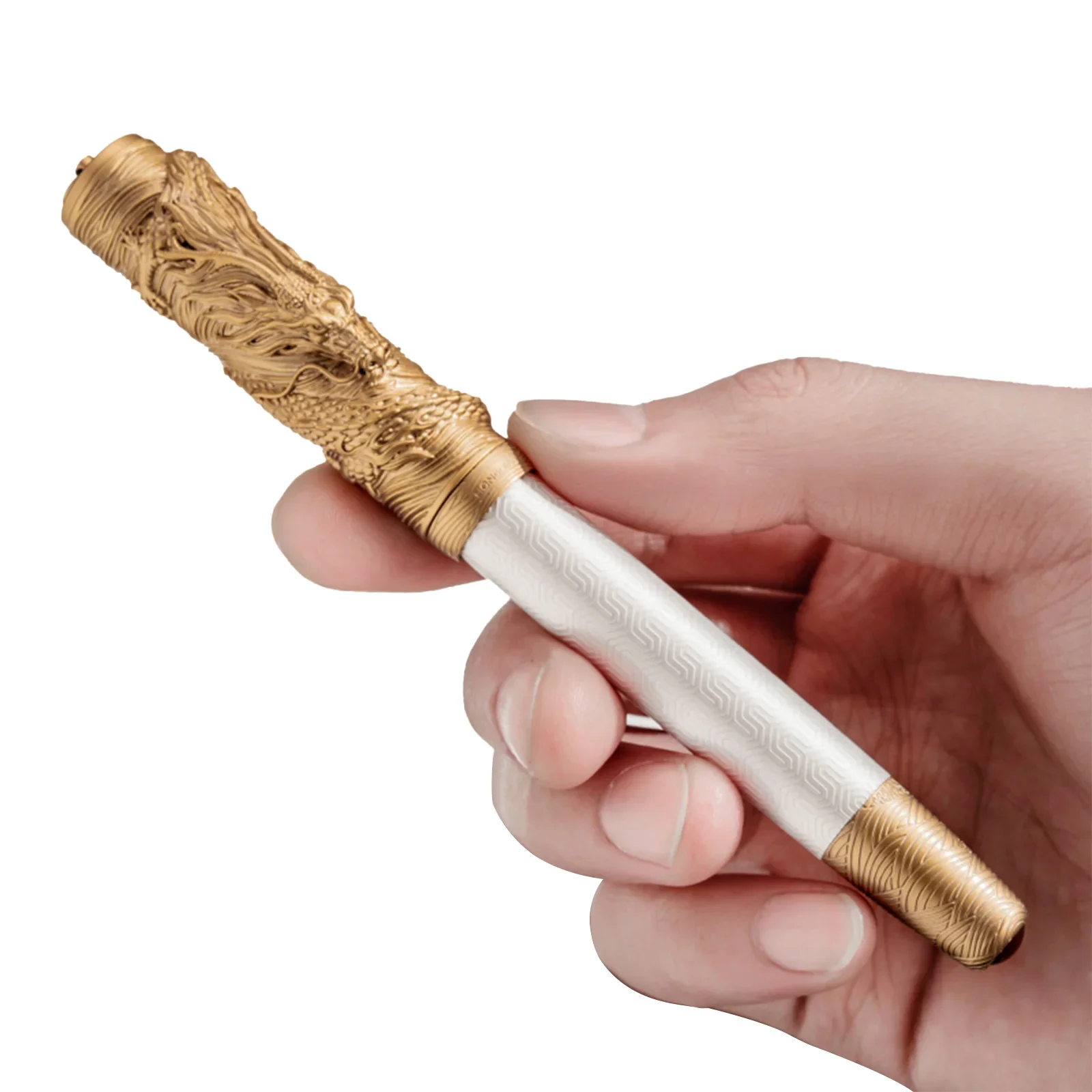 2024 Hongdian A24 Dragon Jaar Vulpen F Nib 3d Dragon Stereoscopisch Snijwerk High-End Geschenkpen Voor Studenten Collectie Pennen