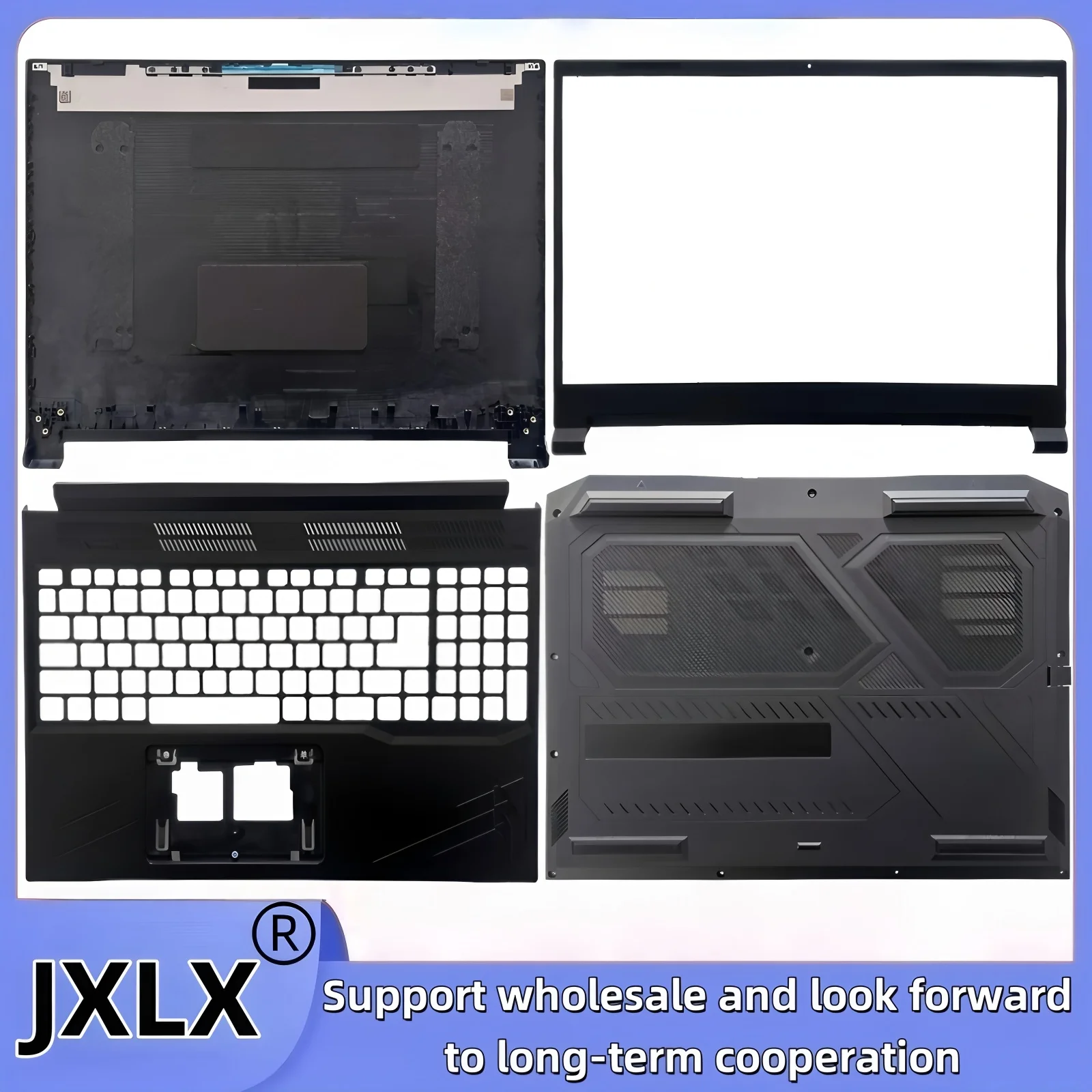 

JXLX ® Новинка для ACER Nitro V 16 ANV16-41 2024, модель ноутбука, задняя крышка ЖК-дисплея, верхний корпус/светодиодная рамка, крышка подставки для рук/нижняя базовая крышка