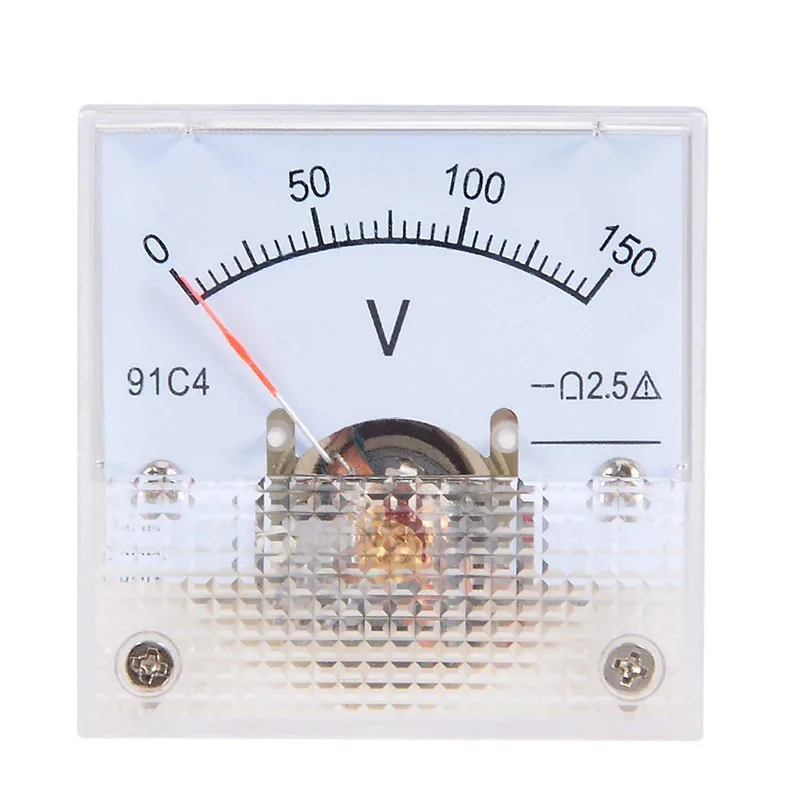 1PC 91C4 5V 10V 15V 20V 30V 50V 100V 150V 250V DC Voltage Meter Mechanical Voltmeter