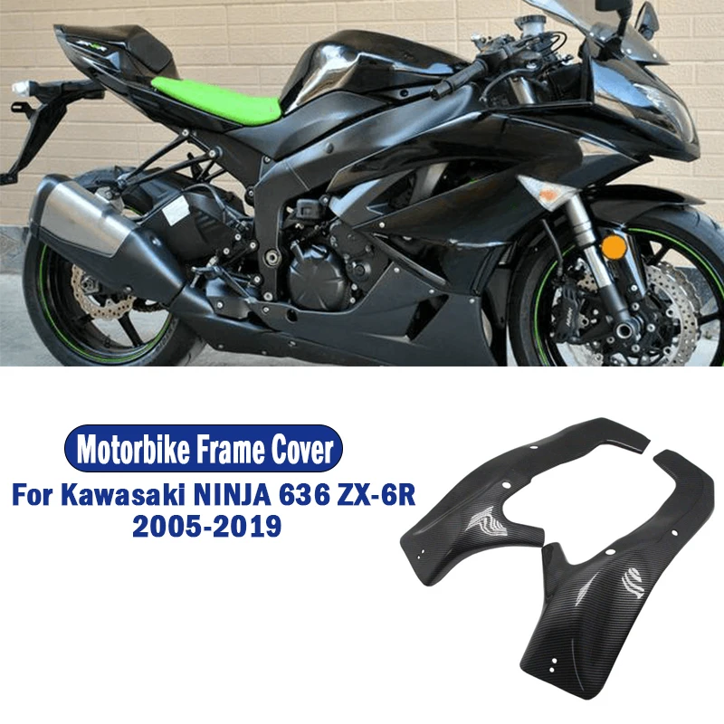 Motorcycle Fairing Guard ABS Plastic Frame Cover for Kawasaki Ninja 636 ZX-6R ZX6R ZX 6R 2005 2009 - 2019