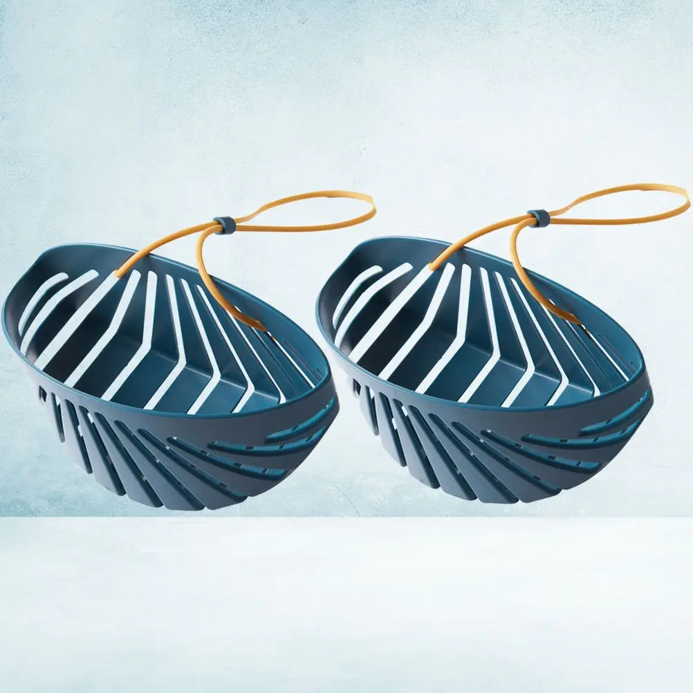 2Pcs Sponge Basket Plastic Soap Liquid Drainer Kitchen Sink Hanging Soap Liquid Drainer Storage Rack Drying Holder