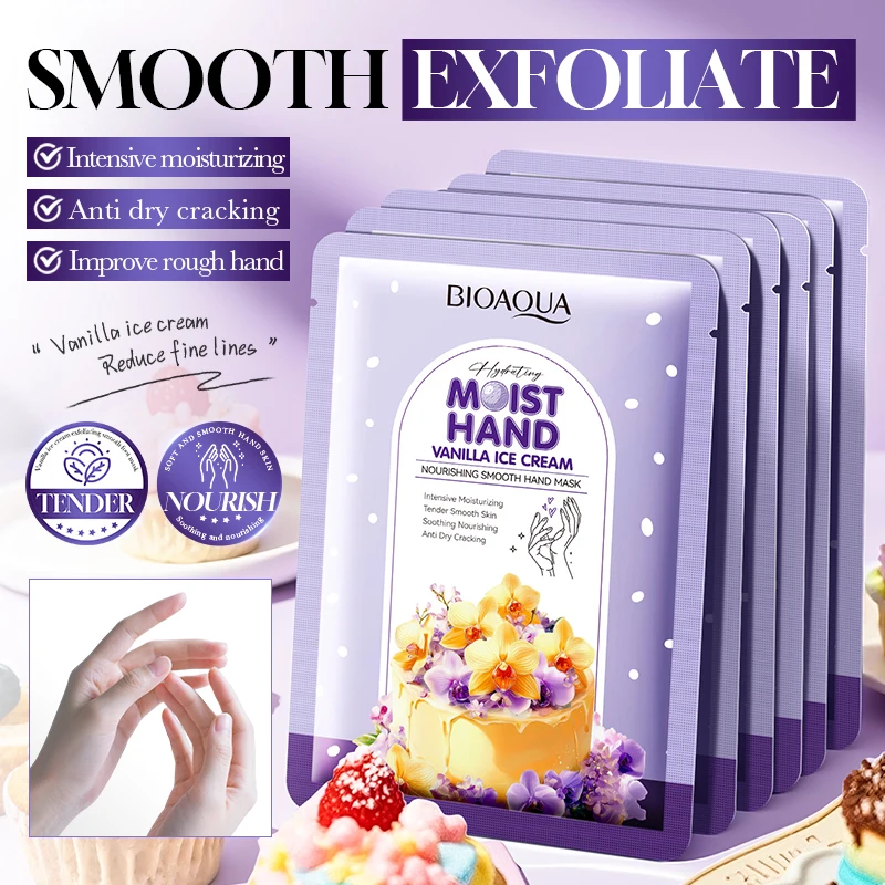 1Pairs BIOAQUA Hand Mask Moisturizing Whitening Anit-aging Anti Wrinkles Exfoliating Hand Gloves Hands Exfoliator Skin Care