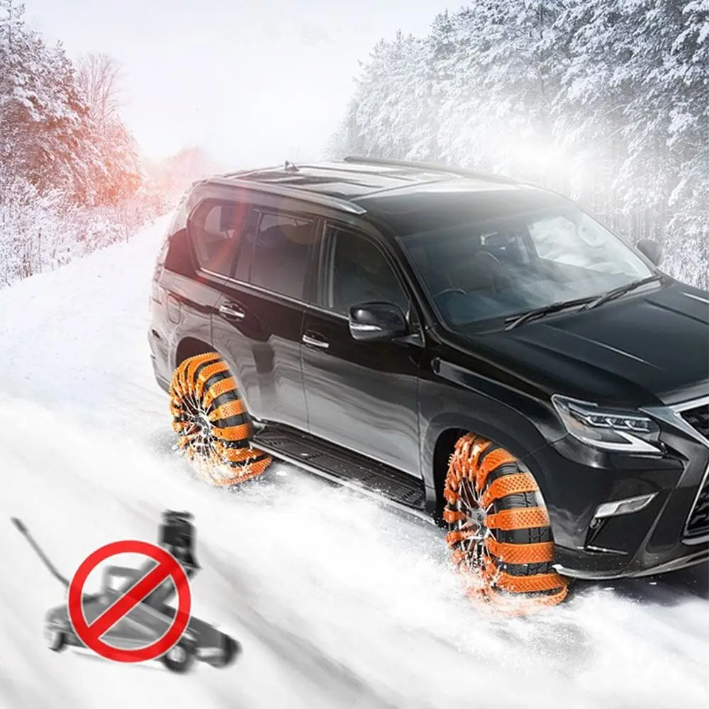 1PC Rubber Car Snow Chains Adjustable Emergency Accessories Auto Tire Wheels Chains Anti-Skid Car Tires Accessories