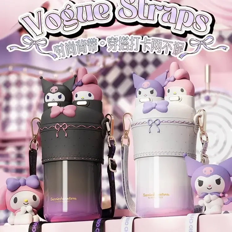 

Sanrio Thermos Mug Kuromi Cartoon 316 Stainless Steel Portable Lolita Water Cup Anime Peripheral Travel Water Bottle Kawaii Kids