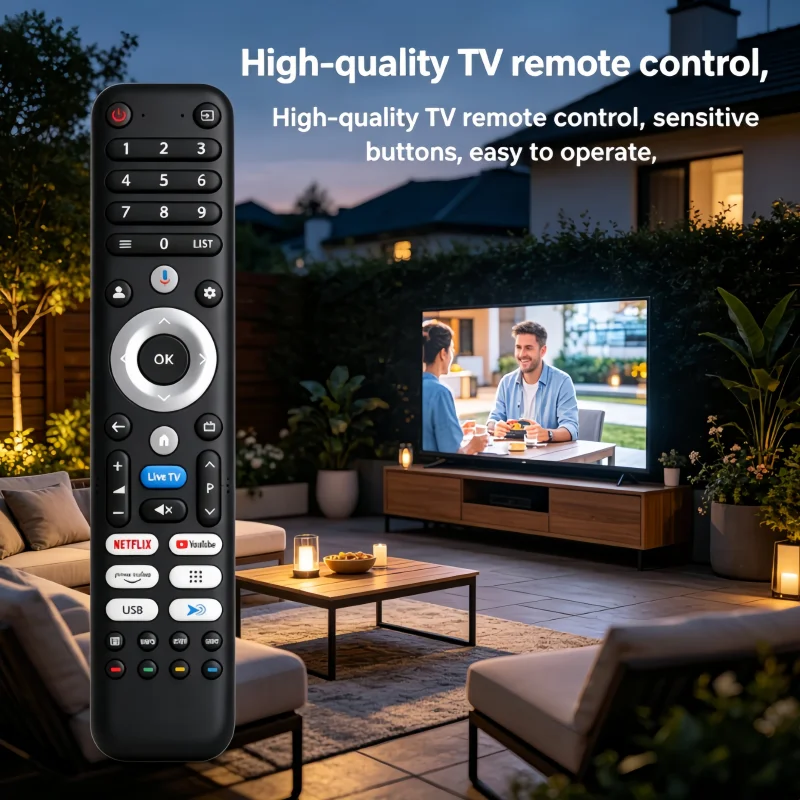 

New Voice Remote Control Replacement for CHIQ Smart TV, Compatible with L40FT L32FM10V U55QM10 U65M10F M55QN9G