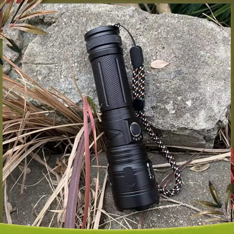 

Super Bright Flashlight Power Bank USB-C Rechargeable LED Strong Light Multitool Tacical Torch