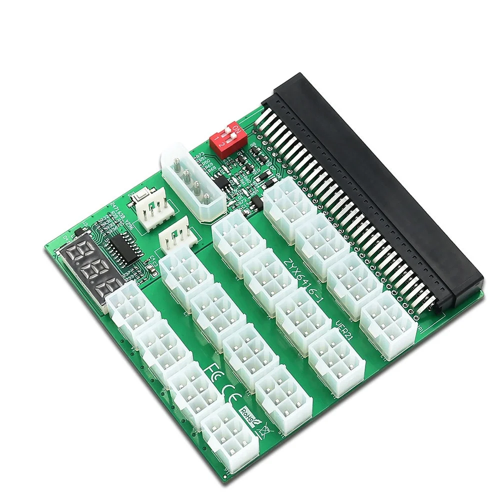 ATX 16x 6Pin 12V Power Supply Breakout Board with Synchronization and Remote Management