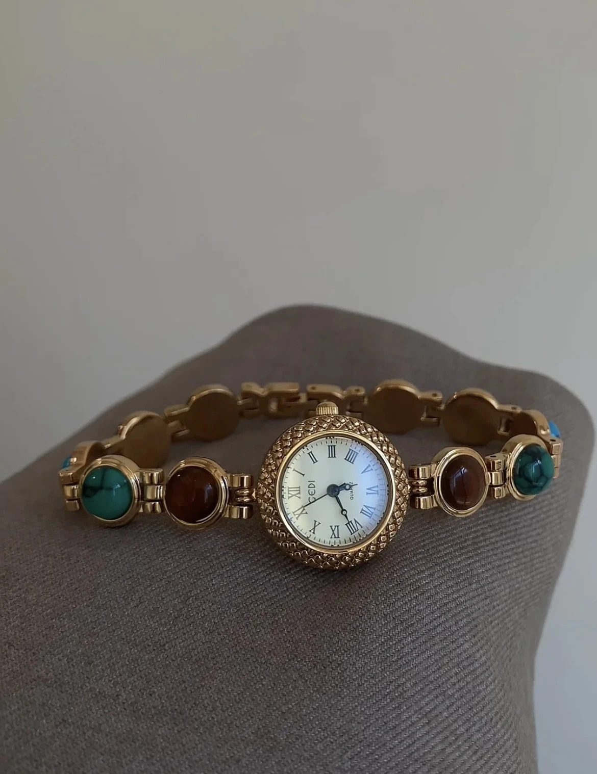 Orologio da polso retrò alla moda con orologio turchese dal design squisito per donna, orologio da donna elegante, regalo per donna, regalo femminile