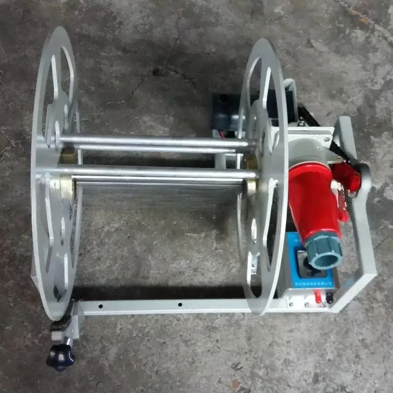 Portable Electric Manual Cable Winding Machine Aluminum Wire Take-up Reel Industrial Cable Storage Spool