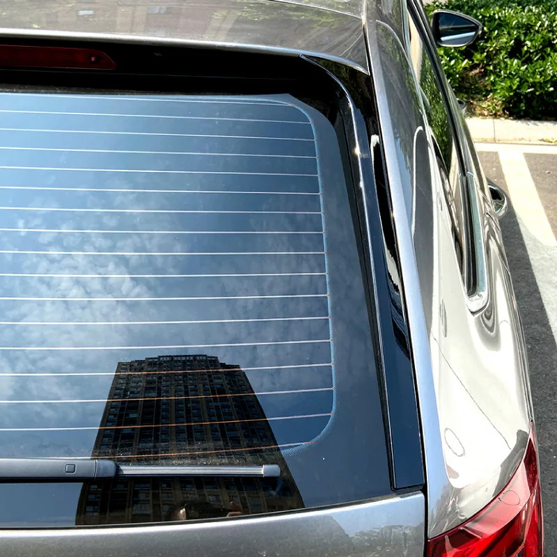 2PCS Gloss Black Canard Side Spoiler for Skoda Octavia Estate 2014-2019, ABS Rear Window Wing Trim, Easy No Drill Install