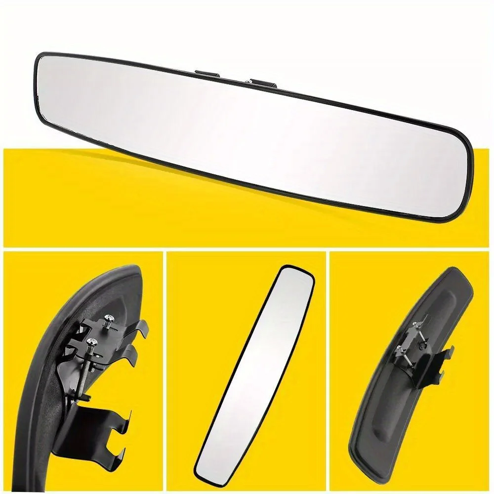 1PC Rear View Mirror Interior Rearview Mirror Adjustable View Mirror Car Rear Mirror Large Field Mirror Car Interior Accessories