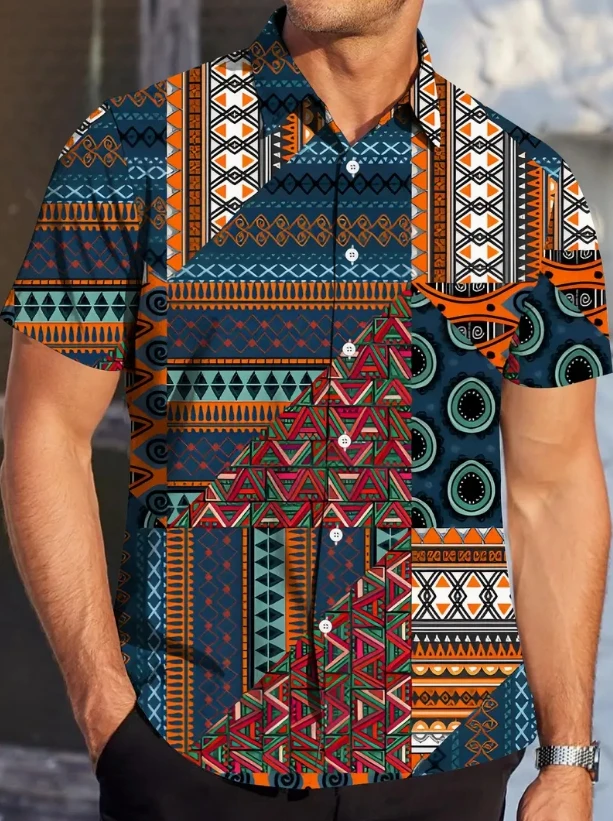 

3d Printed Strawberry Kiwifruit Hawaiian Shirt Men Tropical Fruits Summer Beach Aloha Button Down Short Sleeve Blouse Tops，