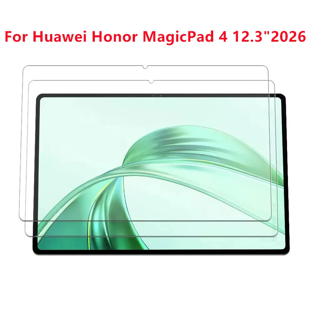 2 PCS Tablet 9H Tempered Glass Screen Protector For Huawei Honor MagicPad 4 12.3 Inch 2026 Anti Scratch HD Protective Film