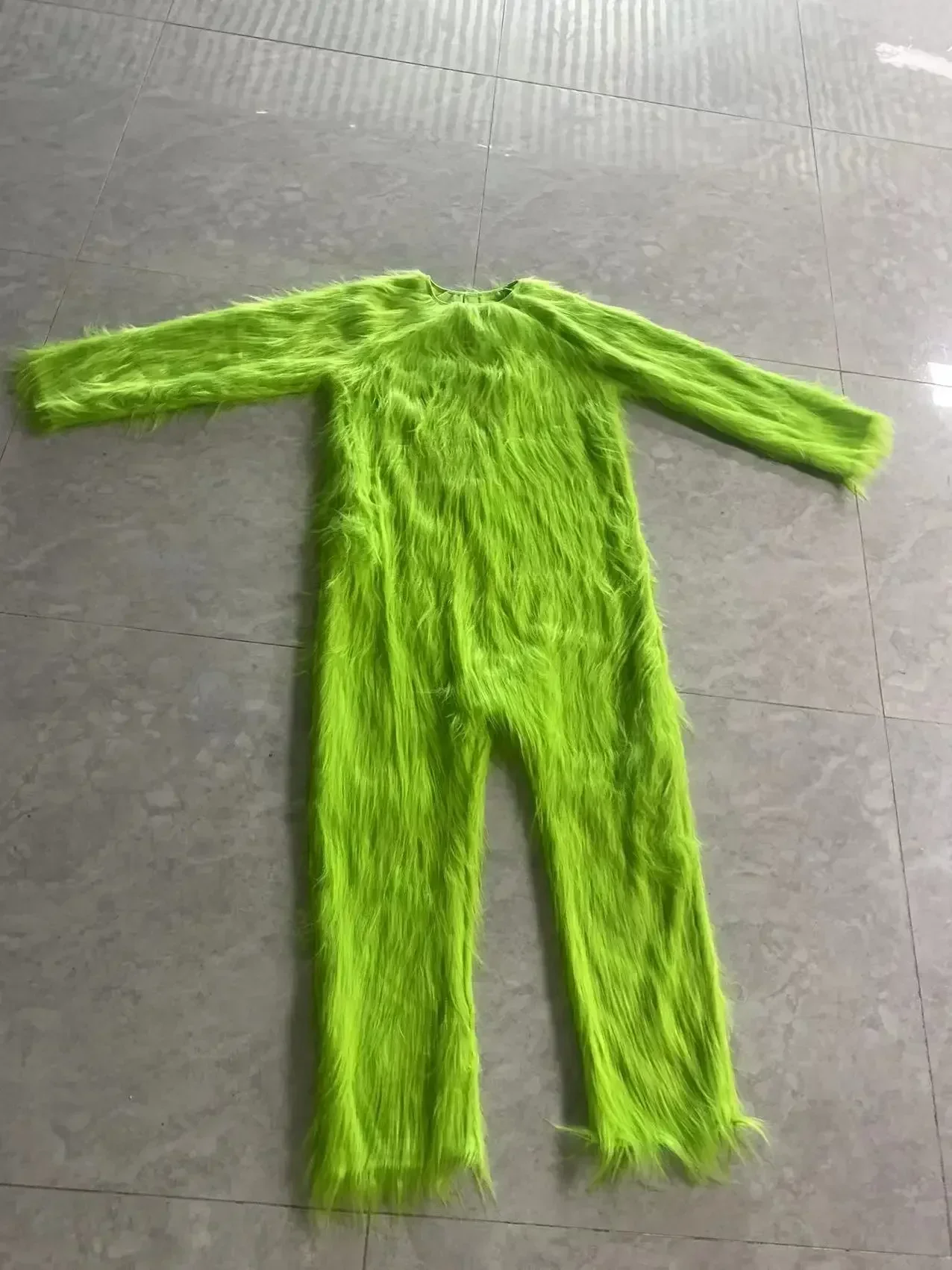 Costume de Monstre du Père Noël en Fourrure Verte pour Homme, Cosplay Unisexe, ixde Noël, Carnaval d'Halloween, Jeu de Role