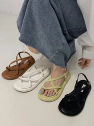 Shoes Beige Heeled Sandals Slippers Soft On A Wedge Platform Low Luxury Slides Rubber Flip Flops Slipers Women Black Comfort Sum