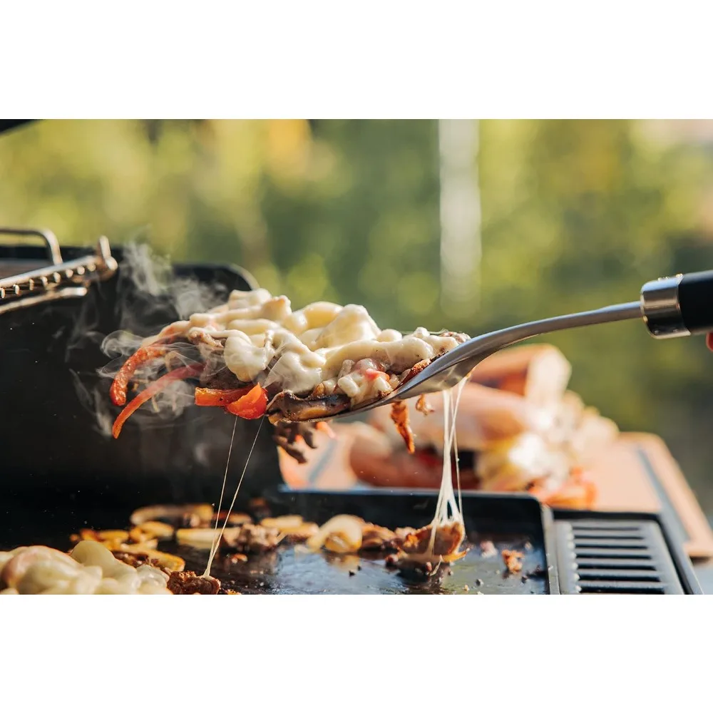 Flat Top Outdoor Griddle Grill Cooking Surface Accessory Black