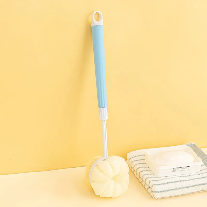 1Pcs Bath Brush Bathroom Things for the Bathroom Long-handled Shower Sponge Exfoliant Mud Scrub Dual-purpose Products Household