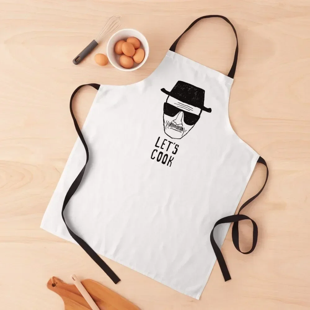 

Heisenberg Let's Cook Apron Kitchen Kawaii Accessories manicurist Waiter Uniforms Women's Apron