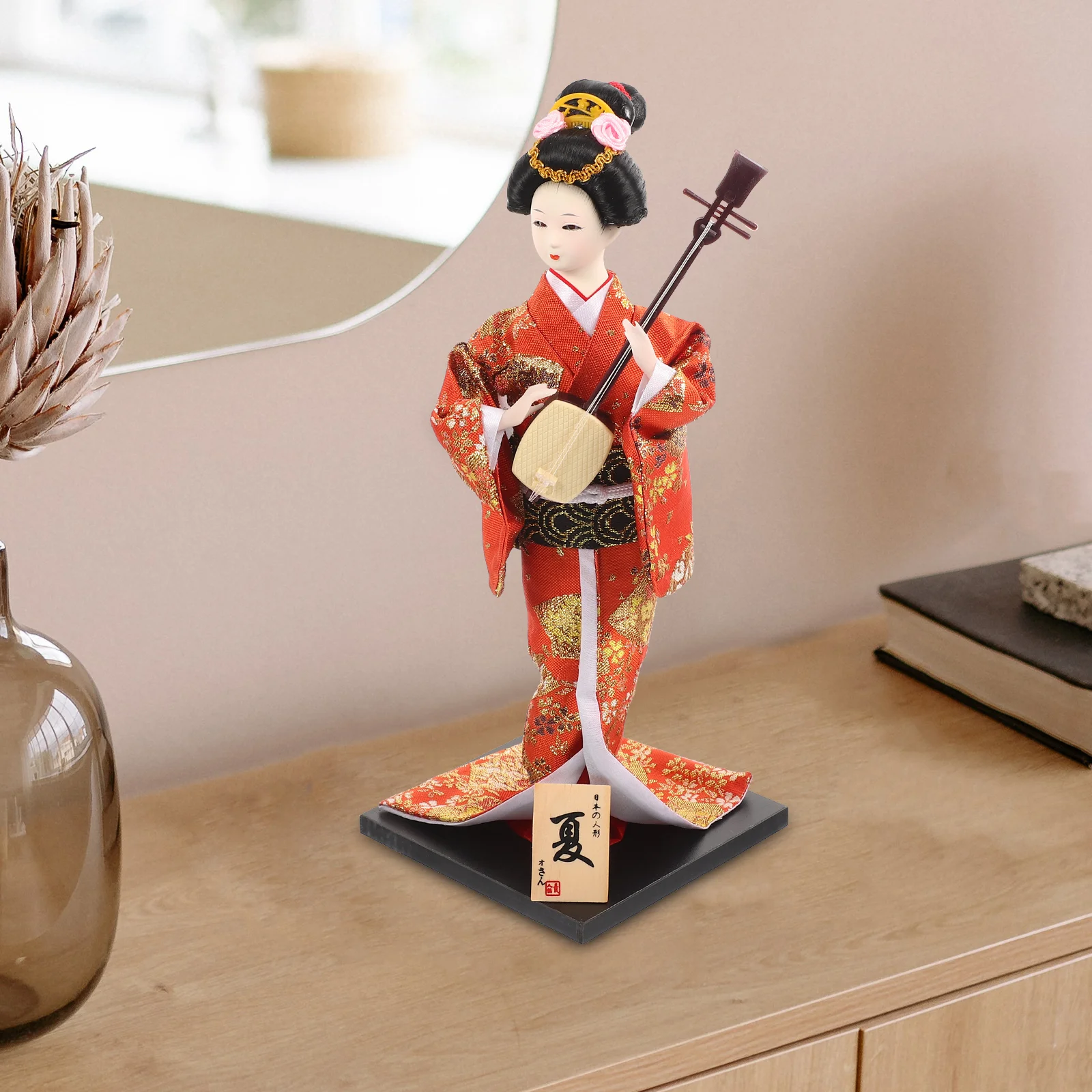 Japonaise Japanese Geisha Ornaments Toys for Girls Decorative Kimono Adorn