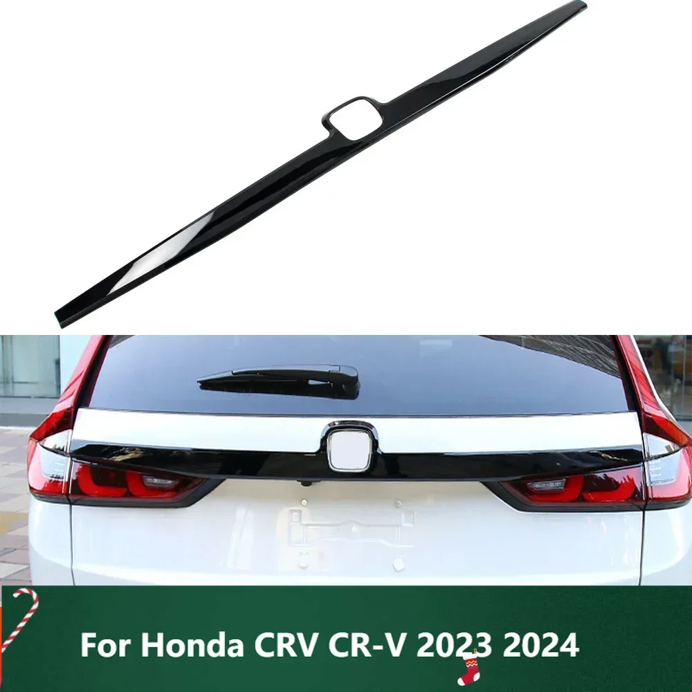 

New！Car Accessories ABS Plastic Chrome Black Car Rear Door Trunk Lid Cover Trim 1pc For Honda CRV CR-V 2023 2024