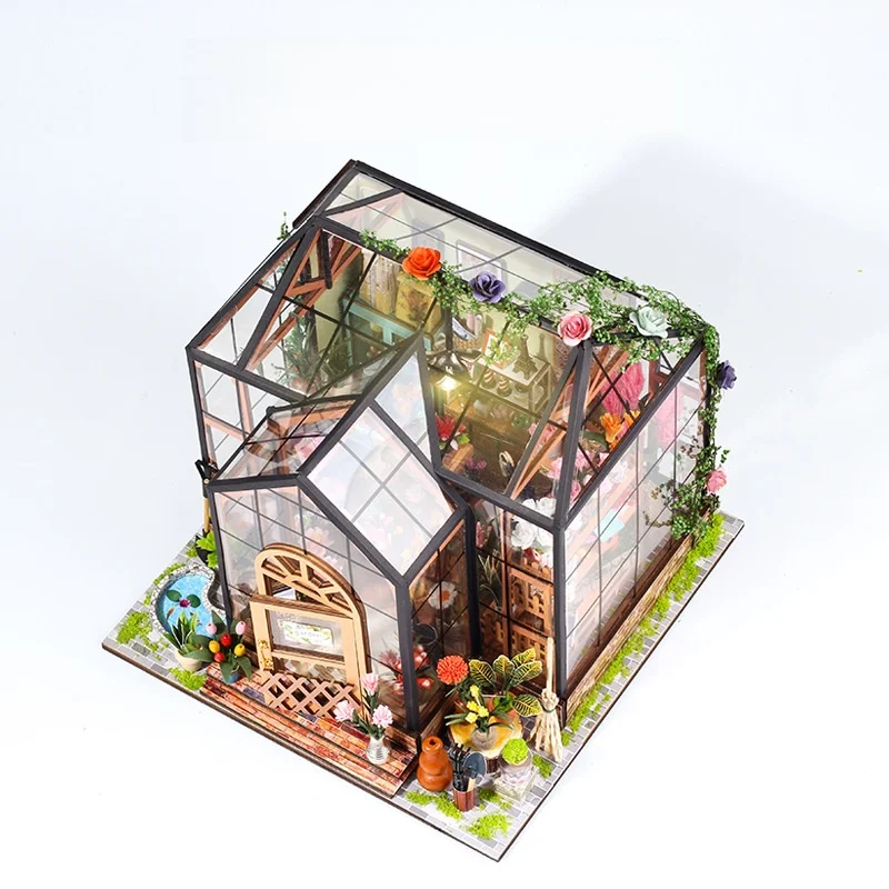 

OUZEYZ Enchanted Flower House DIY, 3D Wooden Miniature, Creative Craft Gift for Teen Girls